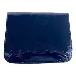 Banana Republic Scalloped Clutch, Patent Leather, Black
